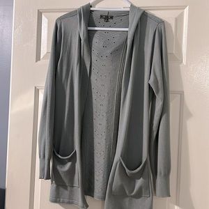 Lefty & Me hooded cardigan. Size M. Seafoam green.